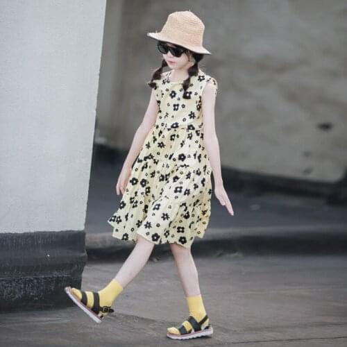 2021 Summer Dress Floral Print Girls Princess Dresses Kids Clothes Teen Girl Causal Children Clothing Mother Daughter Dress