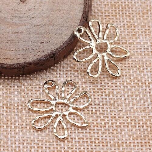 Hot Beautiful Flowers Connectors Charms Making Diy Handmade Finding Jewelry