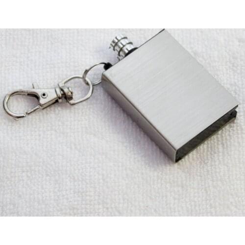Mini Square reusable match Kerosene gasoline petroleum oil cigarette lighter Hot-selling car keychain outdoors cheap igniter