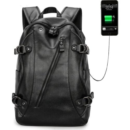 Mens Backpack PU Leather Backpack School Bag Laptop Backpack For Teenage Brands Designer Casual Backpacks Large Capacity Bags