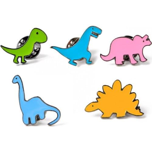 Cute Enamel Lapel Pins Sets Cartoon Animal Plant Brooches Pin Badges for Clothing Bags Backpacks