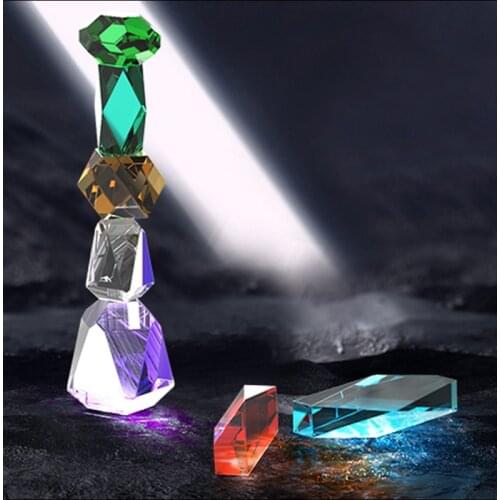 2021 New transparent Silicone Mold Geometric polyhedral solid diamond crystal stone building block