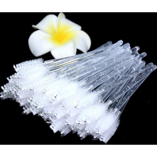50/25 Pcs White Crystal Glitter Eyelash Mascara Wands Mini Colorful Eye Lashes Spoolie Brush Eyebrow Comb Beauty Tools