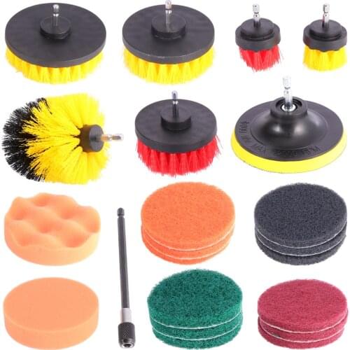 4/22pcs Electric Drill Brush Scrub Pads Grout Power Drill Scrubber Cleaning Brush Tub Cleaner Tool Nylon Brushes Scrubber Drill