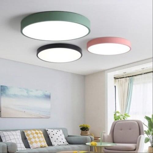 Modern minimalist round bedroom lamp LED ceiling lamp new ultra-thin color room led ceiling lamps led lighting fixture bedroom