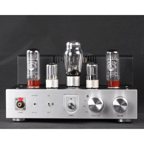 Aluminum panel amp Bluetooth EL34B amplifier, pure manual class A single-ended hifi amplifier, 20HZ-20KHZ, distortion: ≤1