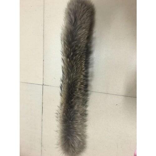 Real raccoon fur collar 70CM*12CM Scarves keep warm decoration material