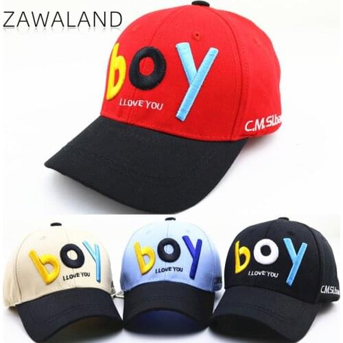 Zawaland Summer Kids 3D Letter BOY Cap Children Hip-hop Hat Outdoor Casual Sun Hats Baby Boy Girl Baseball Cap 2-8 Yrs