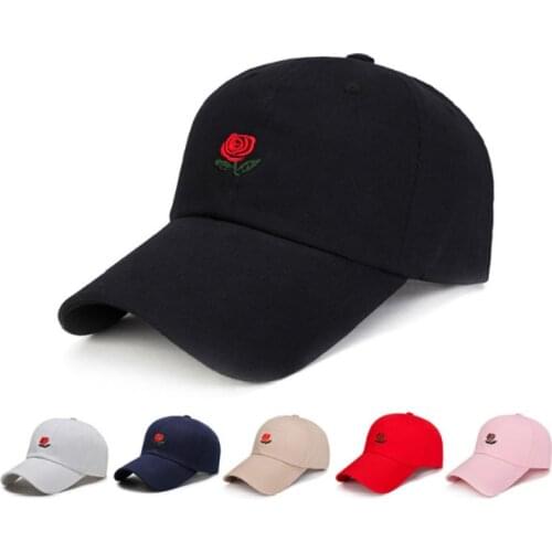 Rose baseball cap for women embroidery flower dad hat cap the rapper cotton female cap outdoor sports men snapback hat bone