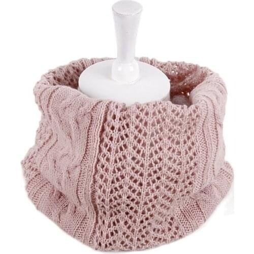 Woman Man Harsh Winter Single Collar Scarf Thick Knit Neck Warmer Circle Scarves Windproof Snood Wraps AA10312