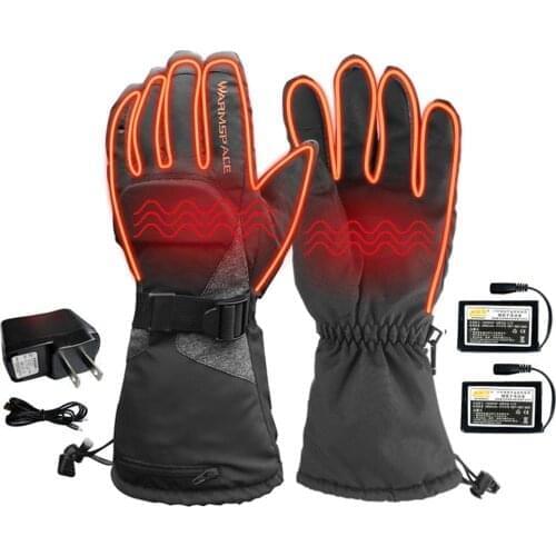Winter Motorcycle Heated Riding Gloves Touchscreen Battery Rechargeable Gloves Waterproof Warm Snowboard Gloves