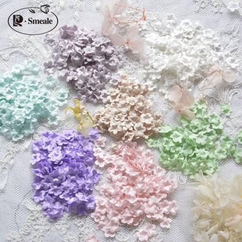 100PCS 23color Pink DIY Handmade 3D Flower Wedding Dress Ingredients Pyrographic Eugen Yarn Headwear Materials RS338