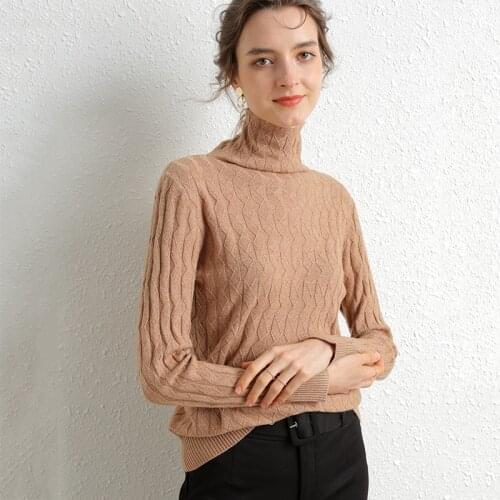 2021 Turtleneck Women Cashmere Sweater Women Winter Sweaters Ladies Warm Winter Womens Sweater Knitting Pullovers Female Sweater