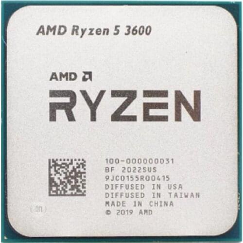 AMD Ryzen 5 R5 3600 de 3,6 GHz Six-Core 12-Hilo de procesador 7NM 65W L3 = 32M hembra AM4 piezas dispersas cpu sin ventilador