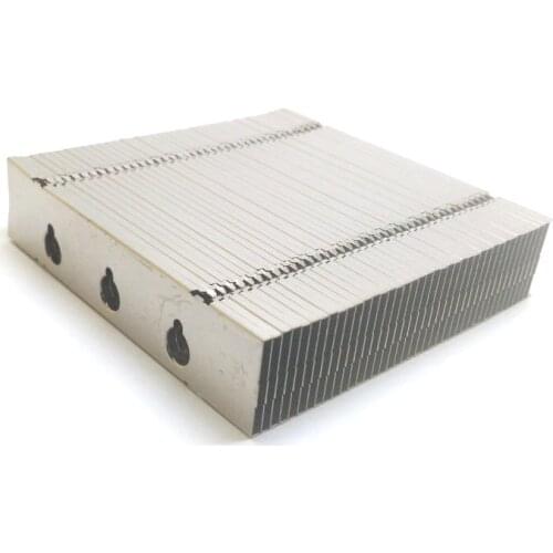 Thickness 18mm aluminum fin with 3 holes for heat pipe(6mm diameter)