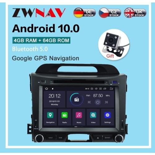 Android 10.0 64GB GPS Navigation For KIA SPORTAGE R 2010 -2012 Multimedia Player Radio SPORTAGE R Auto Stereo Head Unit with dsp