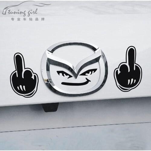 Car Stickers Cartoon Funny Creative Decals For Mazda Logo Tail Vinyls Waterproof Auto Tuning Styling D15