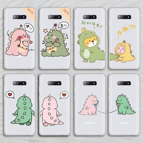 Couple cartoon dinosaur sweet Phone Case Transparent for Samsung A71 S9 10 20 HUAWEI p30 40 honor 10i 8x xiaomi note 8 Pro 10t11