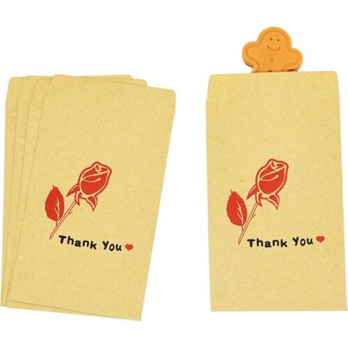 5-30pcs Kraft Paper Bag Envelope Candy Package Gift Bags for Birthday Wedding Party Favors Supplies 7.3x12.5cm