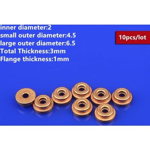 10pcs/lot Uav Precision Flange Oil Bearing Copper Base Powder Metallurgy Oil Mini Bearing Copper Sleeve