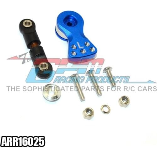 GPM ARRMA 1/8 6S TYPHON TALION SENTON KRATON S2 steel positive and negative tooth rod 25T aluminum alloy steering gear protector