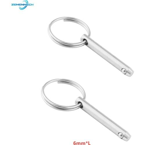 2PCS 6mm Marine Grade 316 Stainless Steel Quick Release Ball Pin for Boat Bimini Top Deck Hinge Marine Hardware Boat Accessories