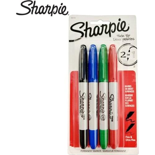 Sharpie Dust-free Marker Double-headed Marker Double-headed Three-point Marker Stationery Permanent Marker Graffiti