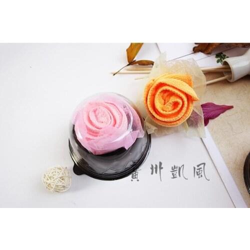 100 pieces Compressed Valentines Gift Rose Towel ,Reusable Multi-function towel, Cake Towel wholesale