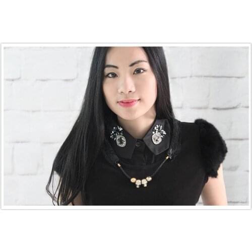 Fashion false collar shirt collar shirt female decorative pearl collar vintage fashion detachable white shirt collar designs