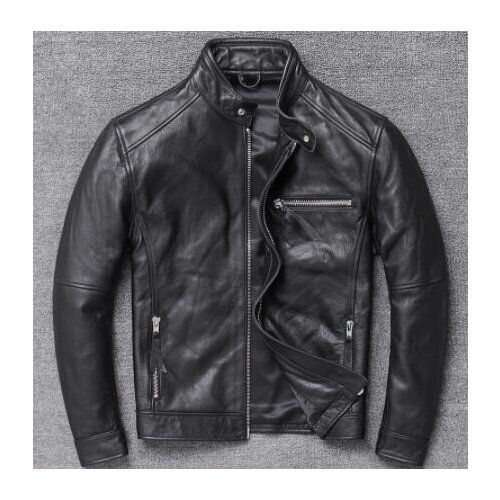 Genuine Leather Jacket Men Clothes 2020 Cowhide Coat Motorcycle Real Cow Leather Jackets Spring Autumn Coats 094Hei KJ3192
