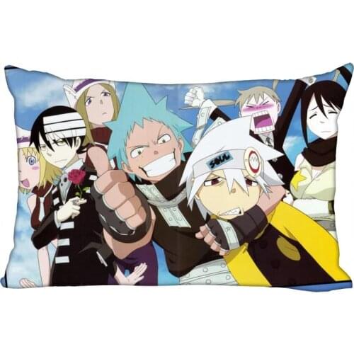 ShunQian Soul-Eater Pillowcase 45x35cm(One Side) Decorative Rectangle Zipper 3D Print Pillowcase Satin Fabric Pillow Cover