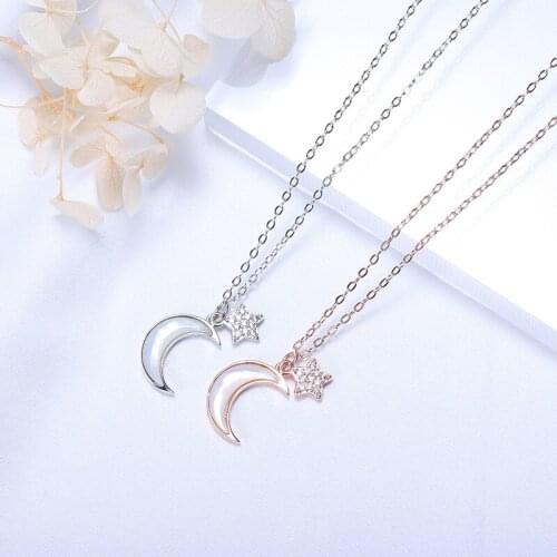 Niche design feeling s925 pure silver and white conch necklace female collarbone chain girlfriends sautoir customization