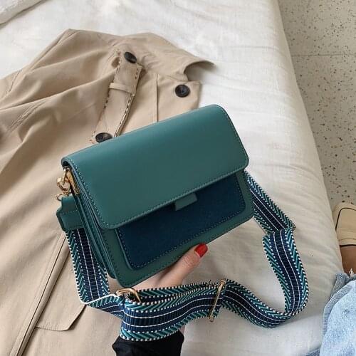 2021 new lady messenger bag wide shoulder strap lady shoulder bag fashion small square bag casual mobile phone bag wallet