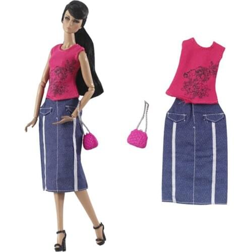 30cm for barbie Doll clothes Dress Fashion Casual doll suit for licca For Barbie Doll Accessories Baby Toys Best Girl' Gift