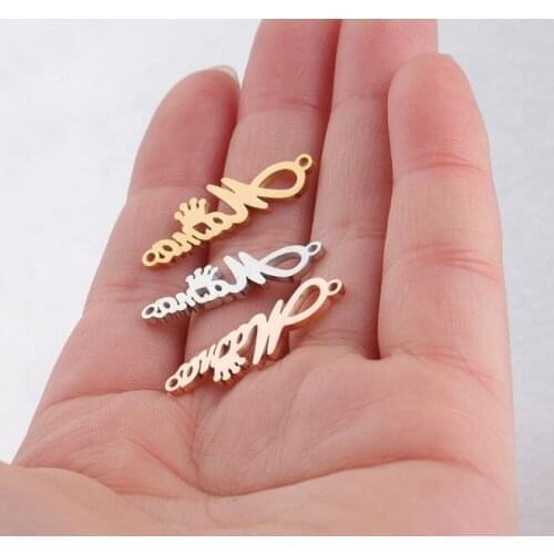 New Queen Crown Mama Charms Stainless Steel Mirror Polish Pendant Fashion Jewelry Making DIY Handmade 5Piece/lot