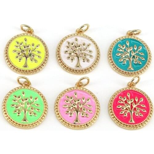 10Pcs New fashion enamel tree pendant,popular jewelry pendant,accessories jewelry wholesale