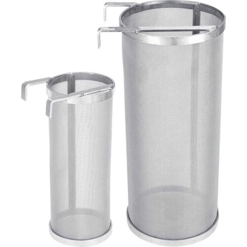 300 Micron Stainless Steel Homemade Brew Beer Hop Mesh Filter Strainer with Hook Beer Homebrew Filter Coffee Dry Hopper