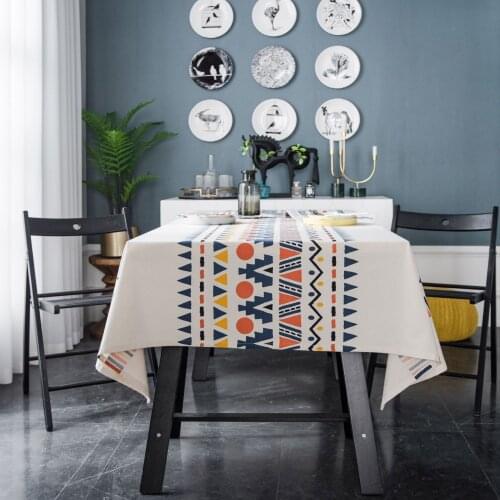 Cotton linen tablecloth Geometric Bohemia table cloth mantel mesa rectangular table cover mantel obrus wedding coffee table