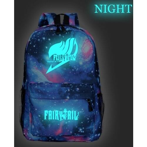 Mochila Fairy Tail Luminous Backpack teens Knapsack Girls Book Bags Travel Shouler Knapsack Boys School bag Laptop Rucksack