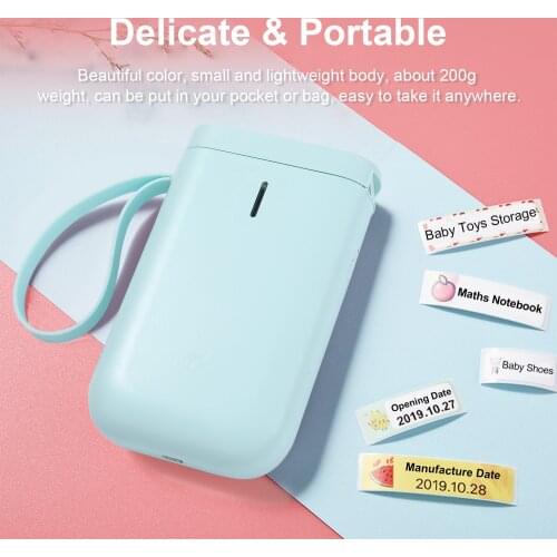 BT Label Maker Sticker Machine Compatible Portable Handheld Thermal Label Printer Wireless with iOS Android Smartphone for Home