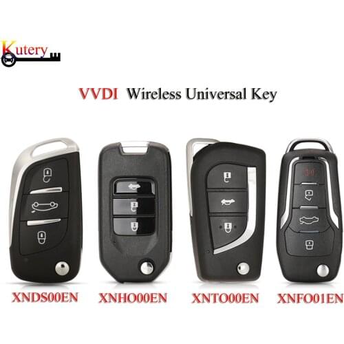 Kutery 5Pieces/Lot XNHO00EN XNTO00EN XNDS00EN XNFO01EN VVDI Remote Smart Car Key 3/4Buttons Xhorse Universal Remote Control