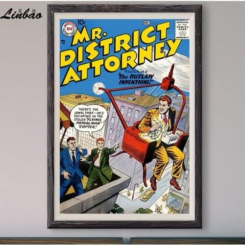 V210 1957 Mr. District Attorney! Vintage Classic Movie Print Silk Poster Home Deco Wall Art Gift