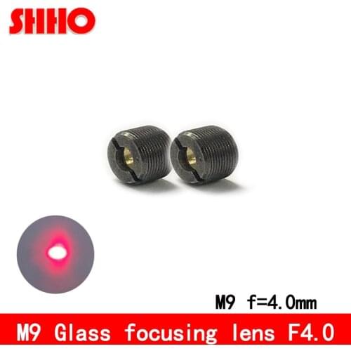 High quality M9 tooth distance 0.5mm D-ZK2N glass focusing lens collimation lenses focal length 4mm antireflective film