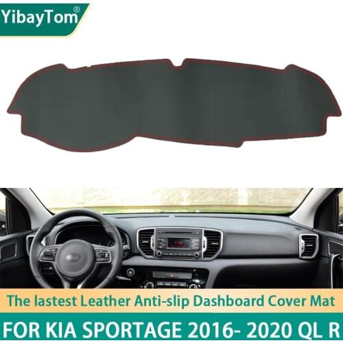 High Rank Durable Excellent PU Leather Dashboard Anit-slip Anti-UV Protective mat For Kia Sportage 2016- 2020 QL R accessories