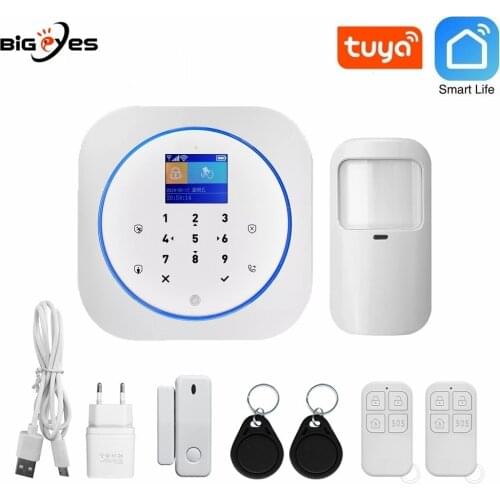 TUYA WiFi home security alarm system/tuya wifi alarm system support smart automation function burglar alarm system with Google