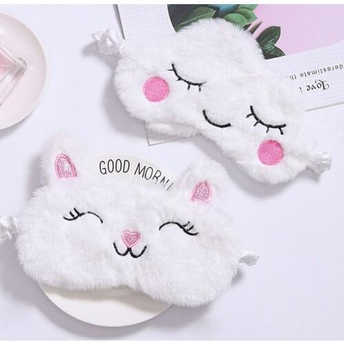 1pc New Fox Crown Unicorn Eye Mask Cartoon Sleeping Mask Plush Eye Shade Cover Eyeshade Suitable For Travel Home Party Gifts