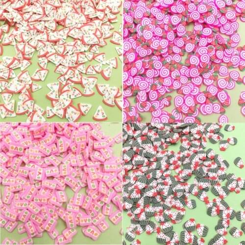 100g Polymer Hot Clay Cake Pizza Slice Sprinkles for Craft Making Nail Art Decoration DIY Scrapbooking For Phone Accessories