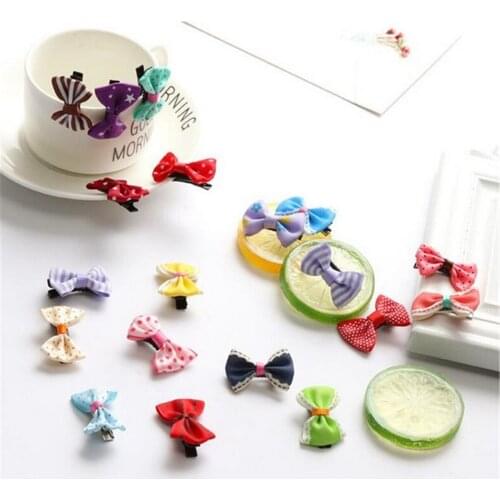 1X Pet Hair Clip Bowknot Dog Cat Grooming Puppy Hair Bows Accessories Random