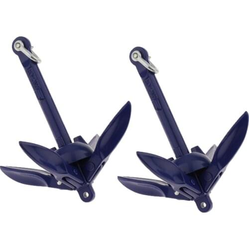 2-Set 1.5lb Grapnel Folding Anchor Aluminum Alloy Anchor System for Fishingboat Folding Anchor System