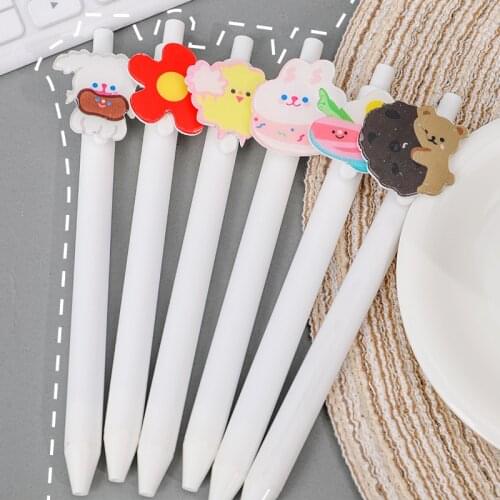 24 PCs Cartoon Cute Pet Gel Pens Set Cute Net Red Girls Student Writing Pen Signature Pen Kawaii Stationery Gifts Wholesale